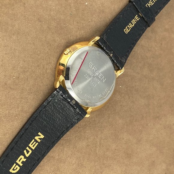 Gruen Unisex Watch with Diamond New Never Worn 9 inch Embossed Leather Strap main image 5